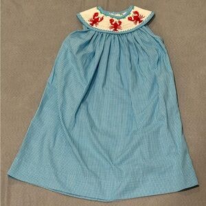 Smocked lobster dress